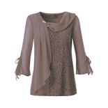 ruched chiffon top