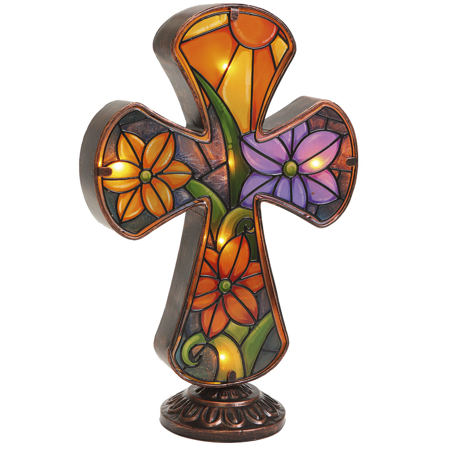 stained glass cross light innovations childrens christmas slippers