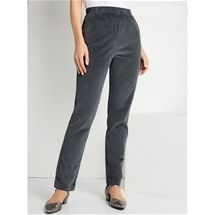 Pull On Stretch Cord Pants - Short Length
