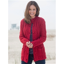 Thermal Button Neck Cardigan