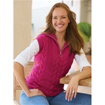 Zip Neck Ribbed Vest