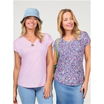 2 Pack Extended Cuffed Sleeve Tee