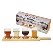 Beer Flight w/ 4 Glasses