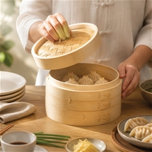 2 Tier Bamboo Steamer