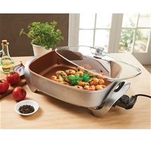Copper-Lined Electric Fry Pan