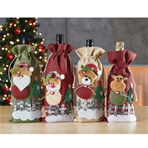 Christmas Wine Gift Bags - Set of 4