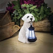 Dog with Solar Lamp Garden Ornament