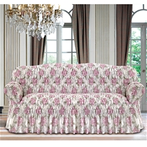 Italian Rouched Flower Sofa Covers