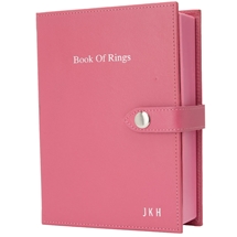 Personalised Leather Ring Book