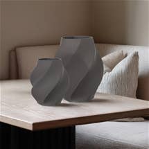 Pascal Ceramic Grey Swirl Vase