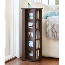 Revolving CD Cabinet with Photo Frames