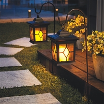 Shepherds Crook Solar Carriage Lamps