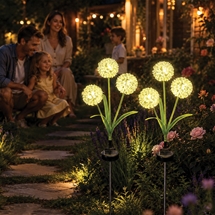 Solar Dandelion Stake Light Set of 2