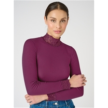 Feminine Touch Lace Neck