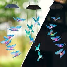 Wind Chimes with Solar Lights Set of 2