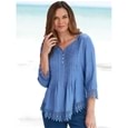 Pleated Lace Trim Tunic - Innovations
