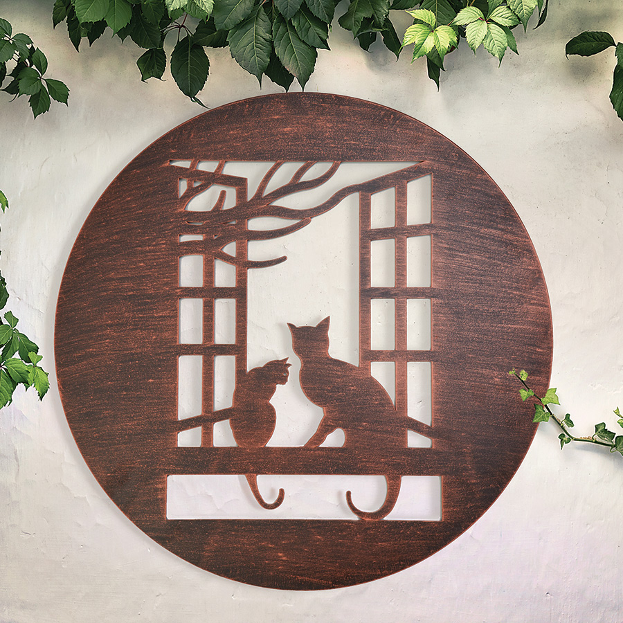 Copper Look Cat Wall Art Innovations