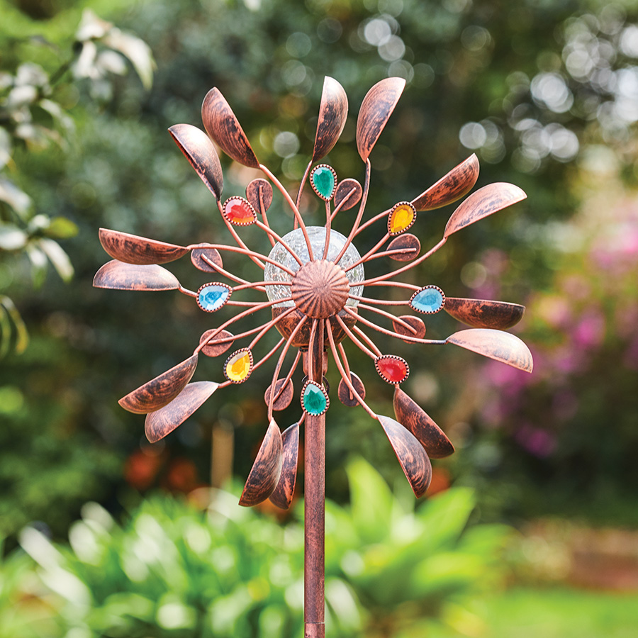 Solar Double Spinner Garden Ornament Innovations