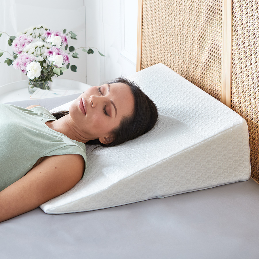 Bed Wedge Pillow with Bamboo Cover Innovations