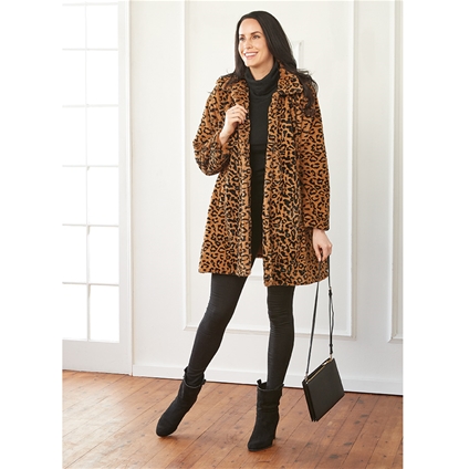 leopard swing coat